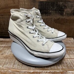 Converse Chuck Taylor All Star Wedge High Top Sneaker Womens 9 off White Canvas
